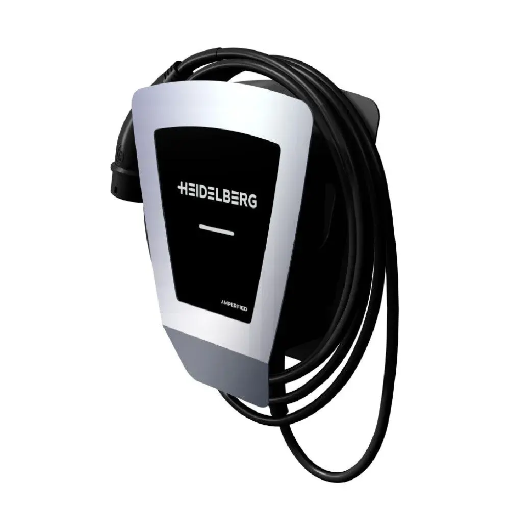 HEIDELBERG Wallbox Energy Control mit aufgewickeltem Ladekabel